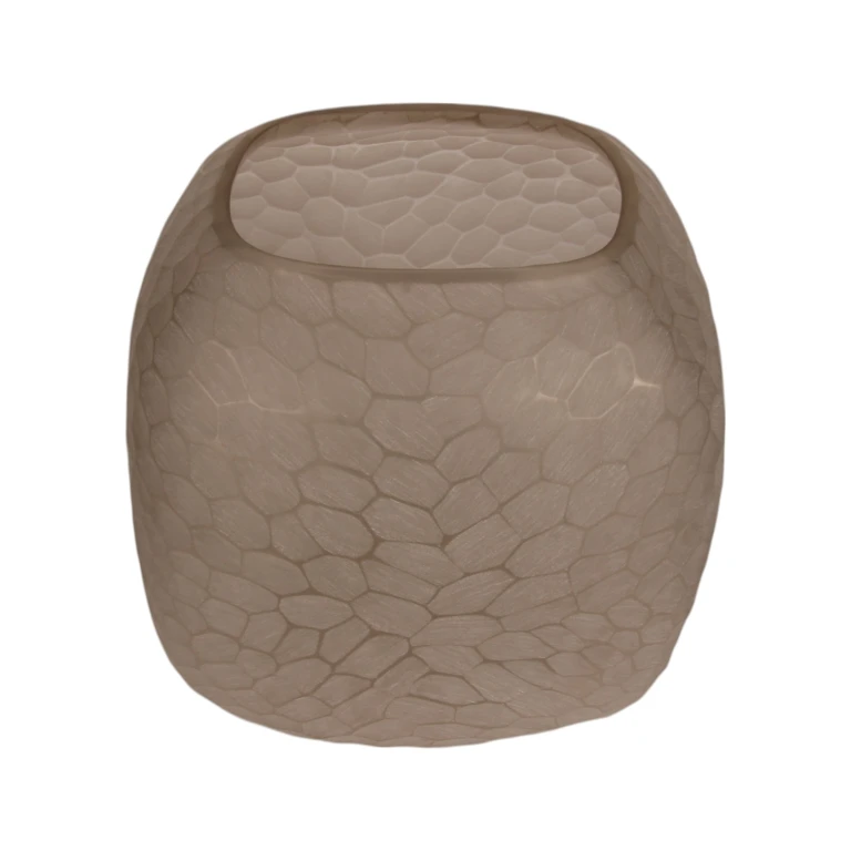 Vaso Pebble S - 22 cm - castanho - vidro