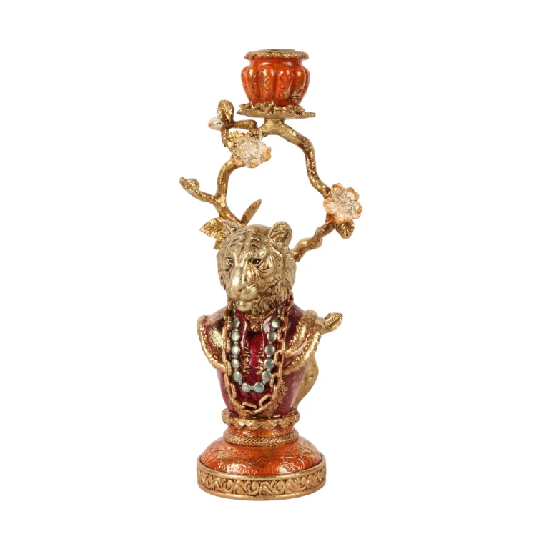 Castiço Leão - 31 cm - dourado - resina sintética