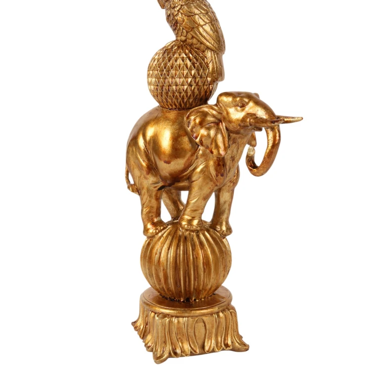 Castiço elefante - 27 cm - dourado - resina artística