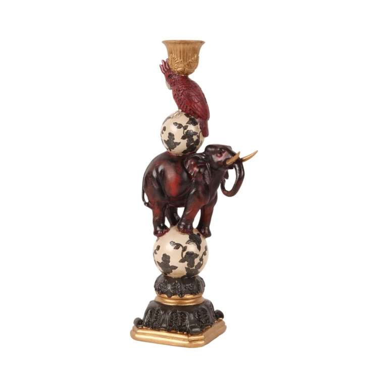 Castiço elefante - 30 cm - vermelho - resina sintética