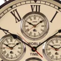 Wereldklok - 51 cm - Zilver - Rond - Aluminium