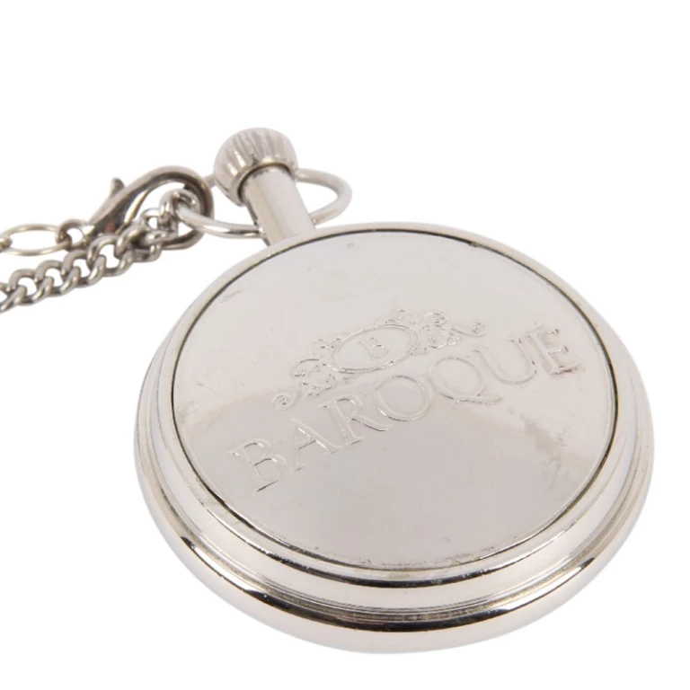 Relógio de Bolso Estilo Holandês Ghandi - 5 cm - prata - latão
