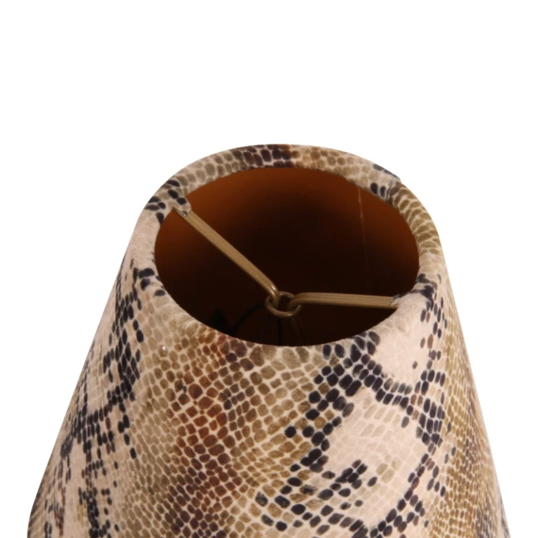 Abajur com Estampa de Cobras 13 cm - Cinza - Tecido - 1 peça