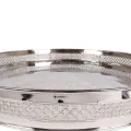 Dienblad met spiegel messing zilver - 60 cm