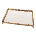 Spiegeldienblad messing goudkleurig - 64 x 42 cm
