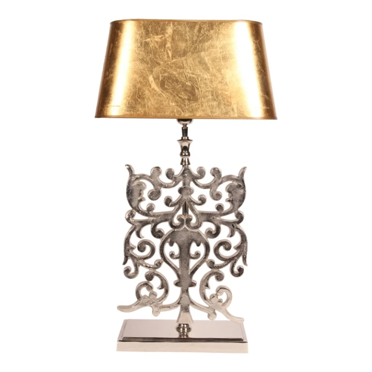 Luminária de mesa - prata - alumínio - 83 cm - 1 unidade