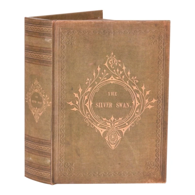 Caixa de armazenamento em forma de livro - 23 cm - verde - couro sintético