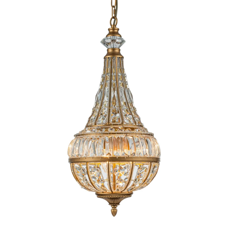Lustre Dutch Style Colosseo - 80 cm - dourado - ferro e vidro