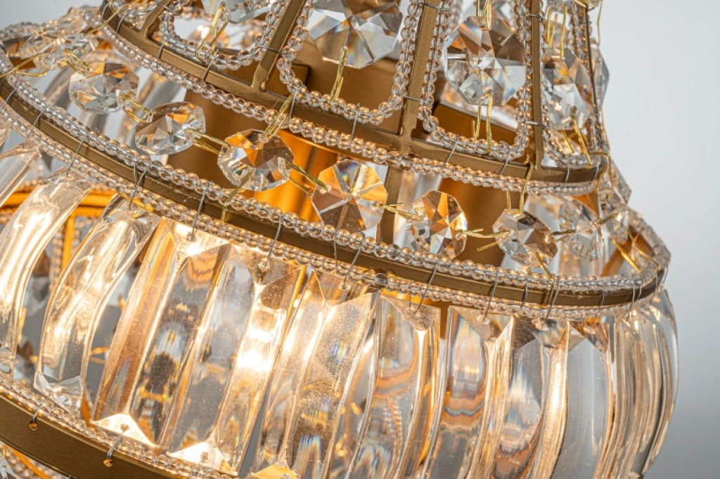 Lustre Dutch Style Colosseo - 80 cm - dourado - ferro e vidro