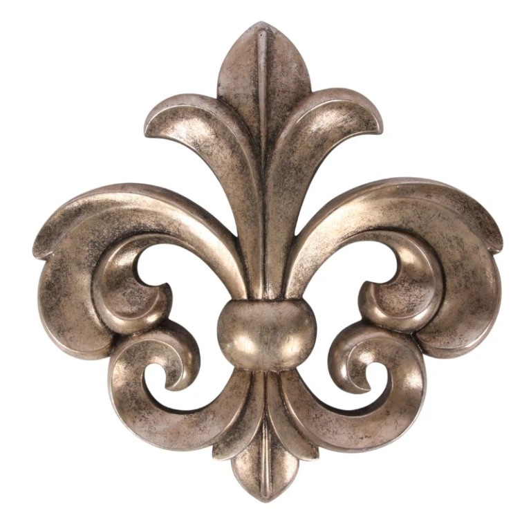 Ornamento de parede - prata - 46,5 cm - resina artística