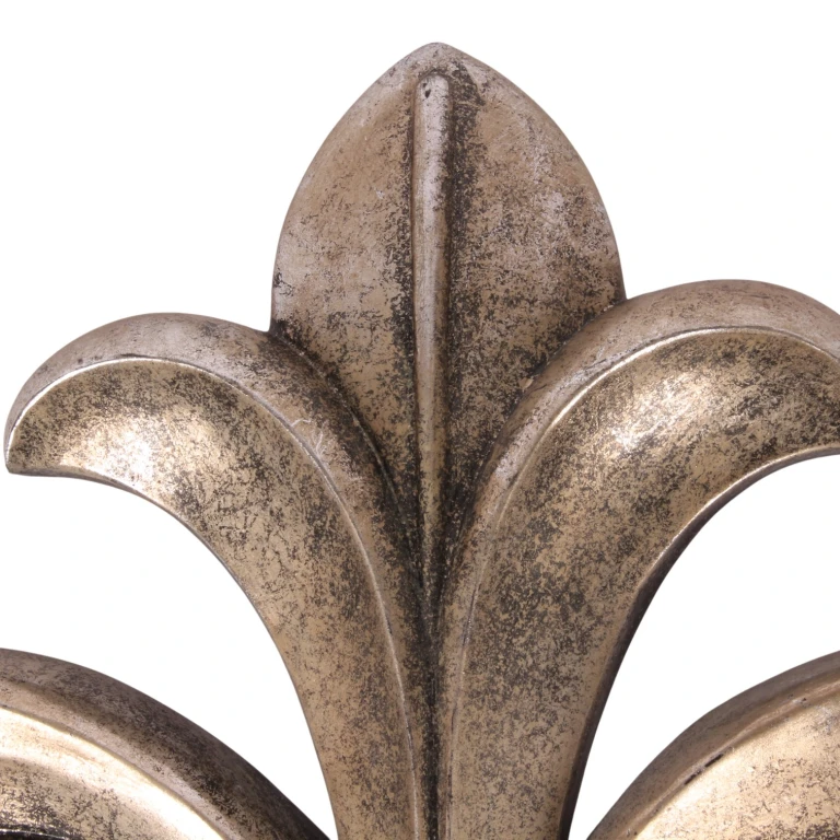 Ornamento de parede - prata - 46,5 cm - resina artística