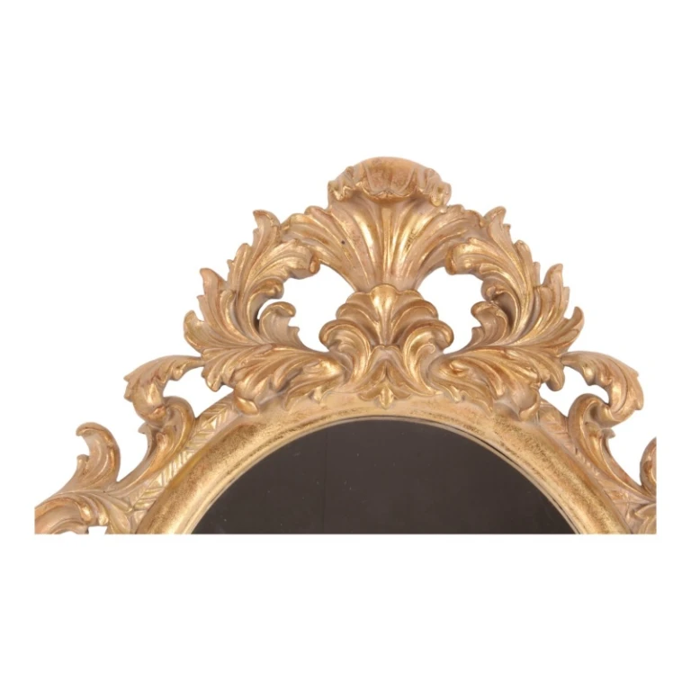 Espelho de parede - dourado - resina sintética - 56 cm - 1 peça