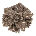 Ornamento de Parede Flor - prata - 25,5 cm - resina sintética