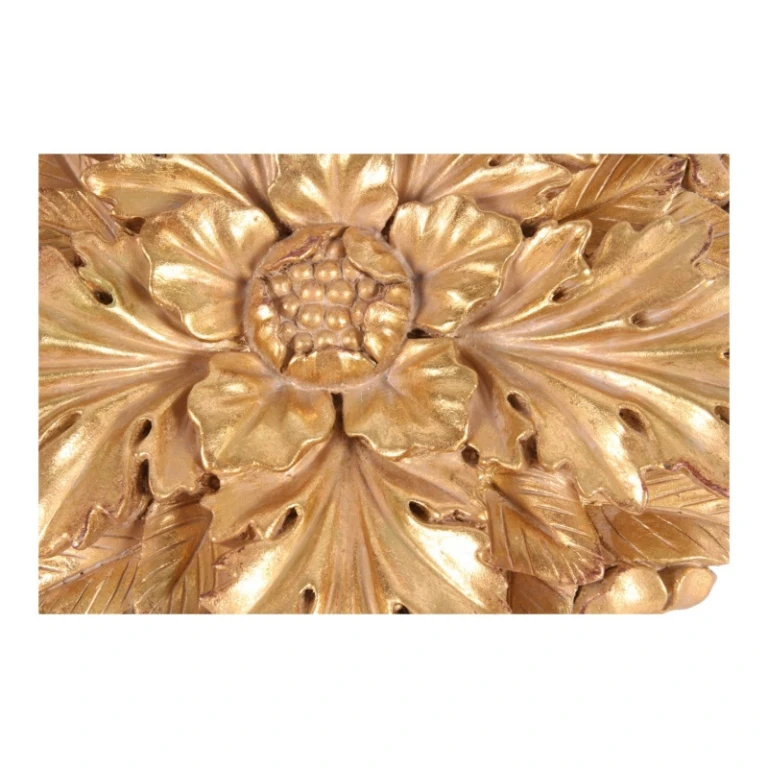 Ornamento de Parede Flor - dourado - 25,5 cm - resina sintética