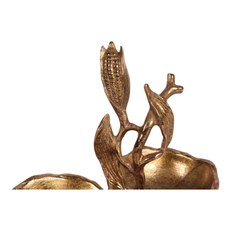 Taças decorativas - dourado - alumínio - conjunto de 3 peças - 24 cm