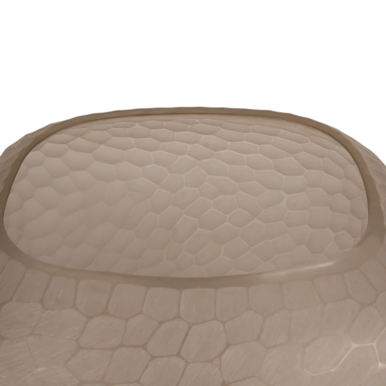 Vaso Pebble - 26 cm - castanho - vidro