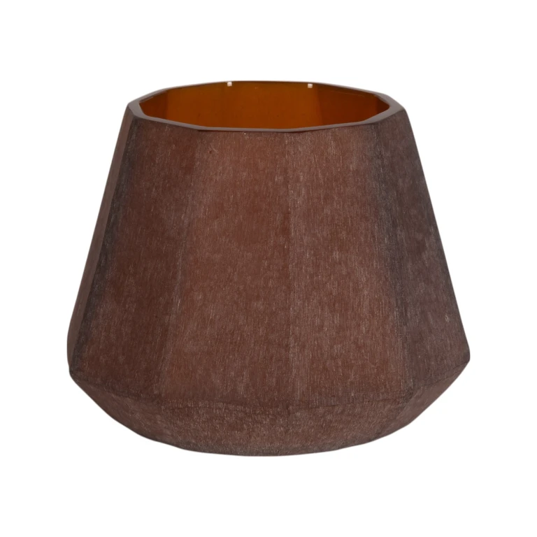 Vaso Diamond - 23 cm - âmbar - vidro