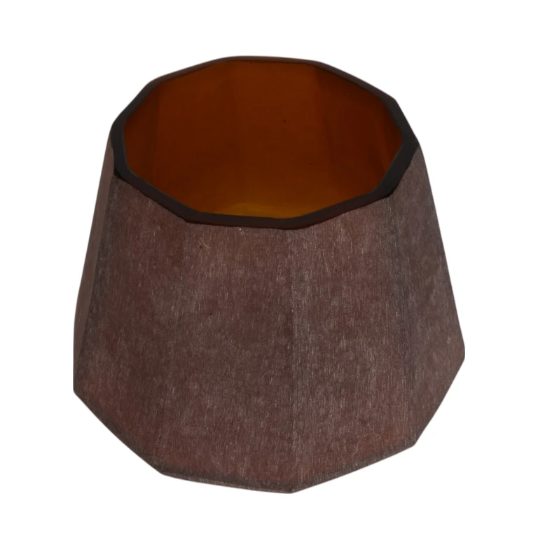Vaso Diamond - 23 cm - âmbar - vidro