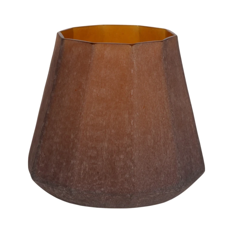 Vaso Diamond - 29 cm - âmbar - vidro
