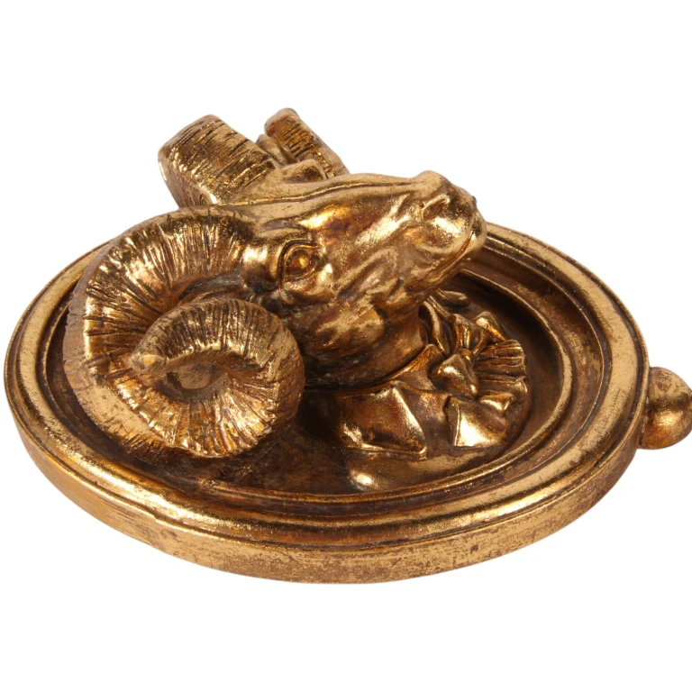 Gancho de parede carneiro - dourado - 19 cm