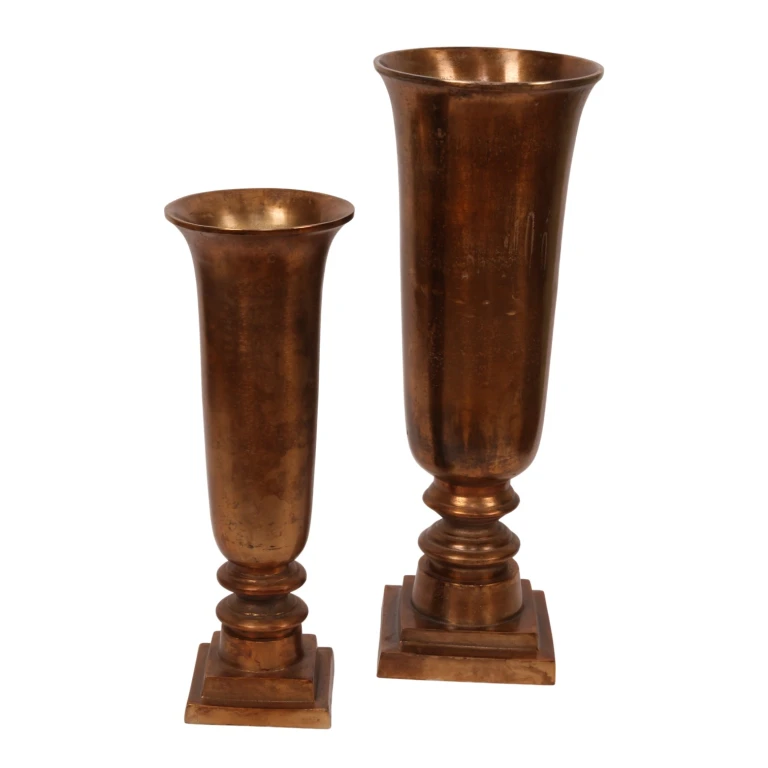 Vaso - 49 cm - bronze antigo - alumínio