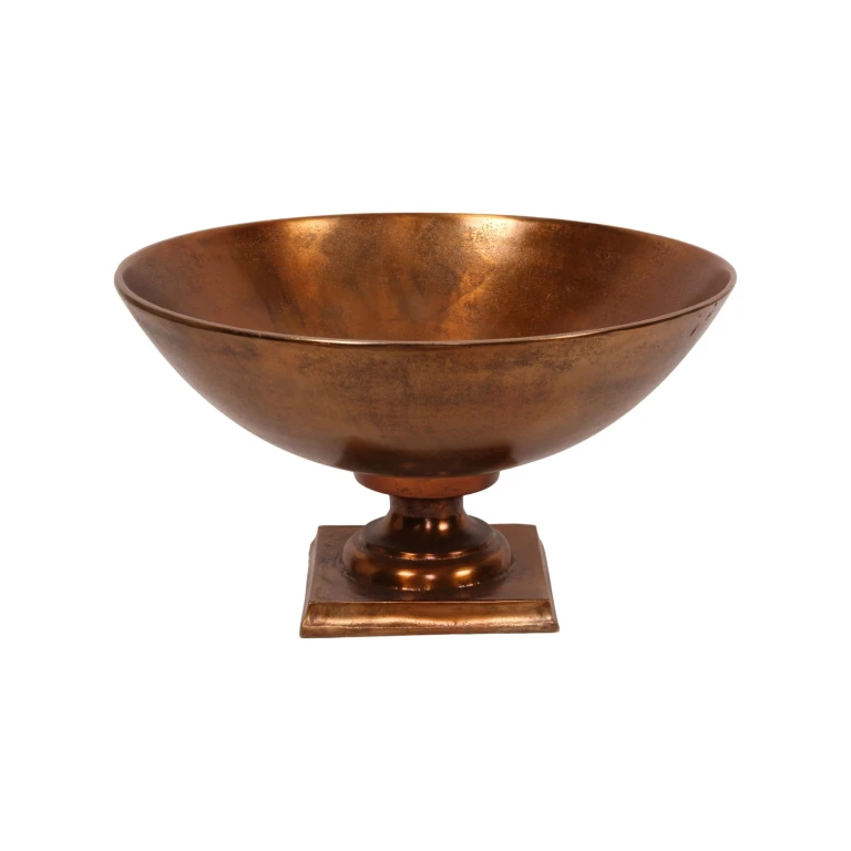 Prato decorativo em pé - bronze antigo - 52 cm - 1 peça
