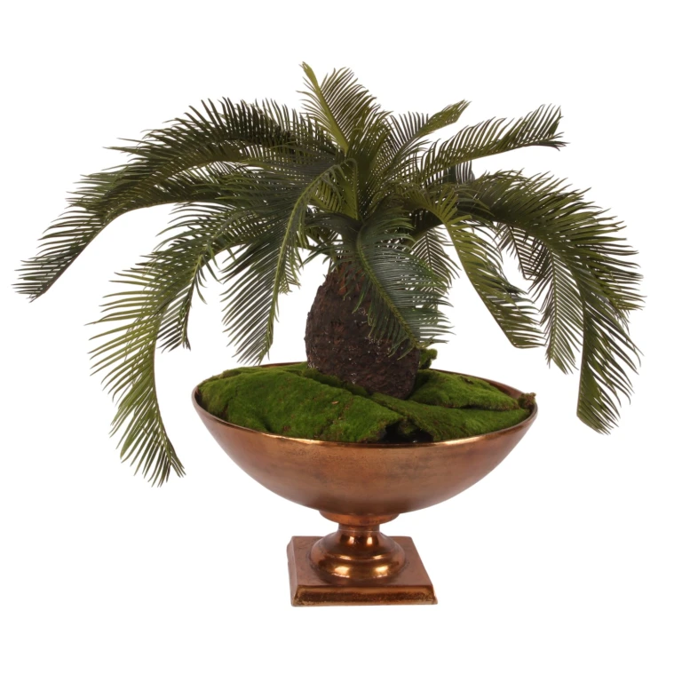 Prato decorativo em pé - bronze antigo - 52 cm - 1 peça