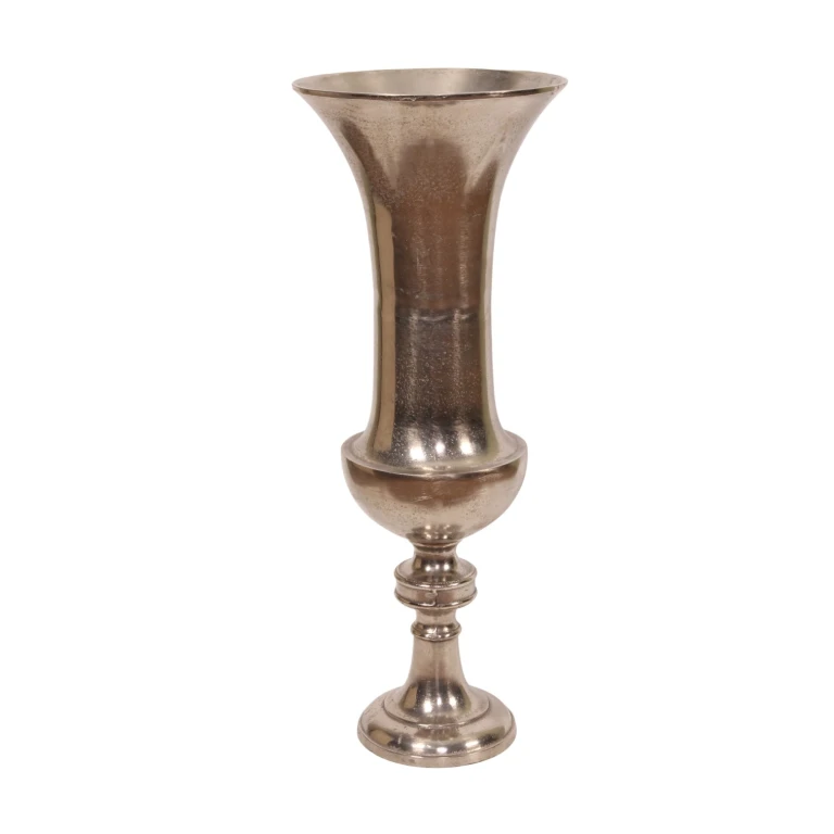 Vaso - 73 cm - prata - alumínio