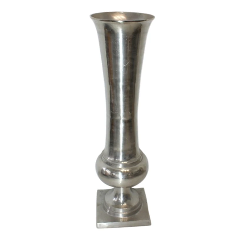 Vaso - 123 cm - prata - alumínio
