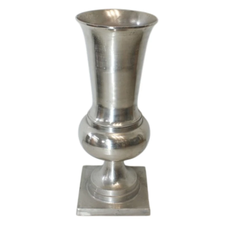Vaso - 86 cm - prata - alumínio