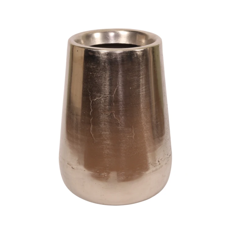 Vaso de Flores Estilo Holandês 45 cm - Prata - Alumínio