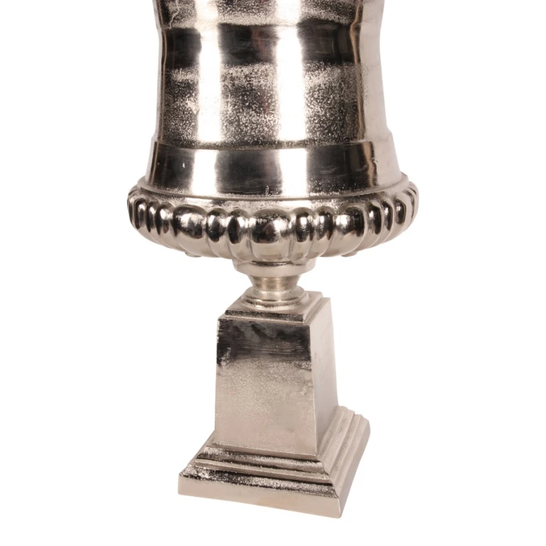 Vaso de Flores Estilo Holandês - 48 cm - Prata - Alumínio