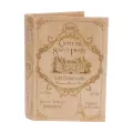 Caixa de armazenamento em forma de livro - 20 cm - verde - couro sintético - 1 unidade