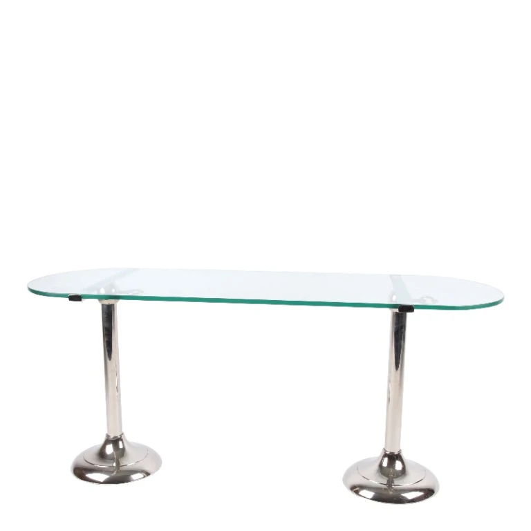 Bandeja de Bolo 90 cm prata latão & vidro