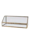 Caixa de exibição - dourado - cobre e vidro - 30 x 12 cm - 1 unidade