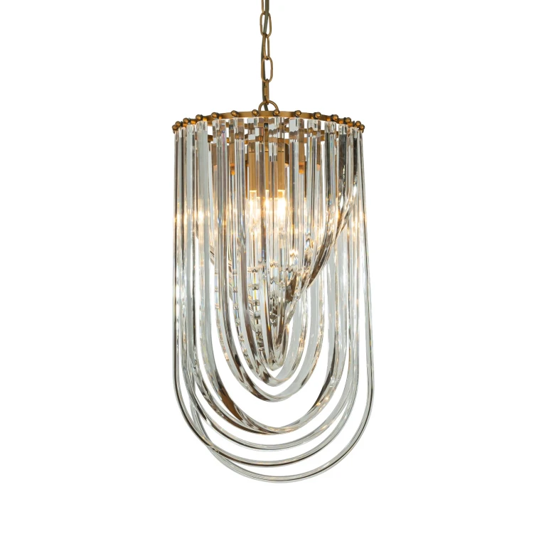 Candelabro de Estilo Holandês Chelsea - 61 cm - dourado - ferro e vidro