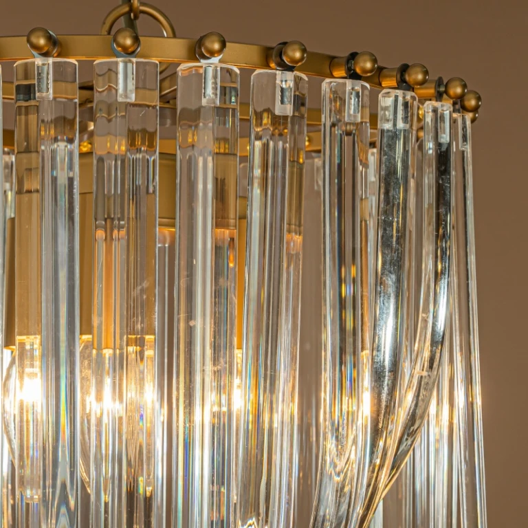 Candelabro de Estilo Holandês Chelsea - 61 cm - dourado - ferro e vidro