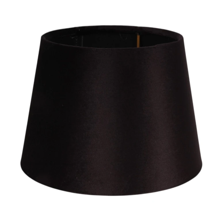 Abajur redondo - 20 cm - preto - tecido