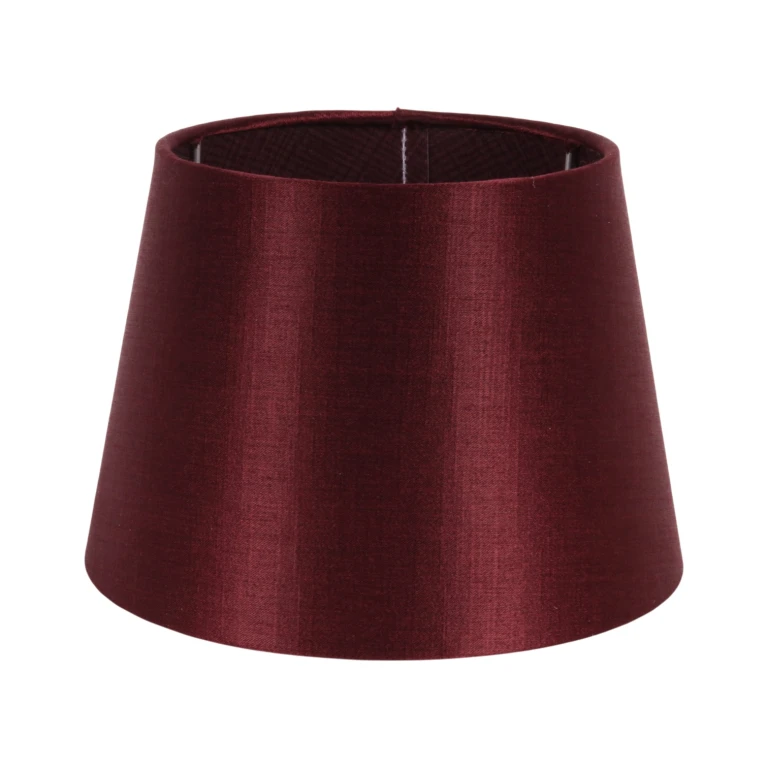 Abajur - Redondo - 20 cm - Vermelho - Tecido