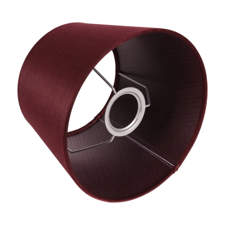 Abajur - Redondo - 20 cm - Vermelho - Tecido