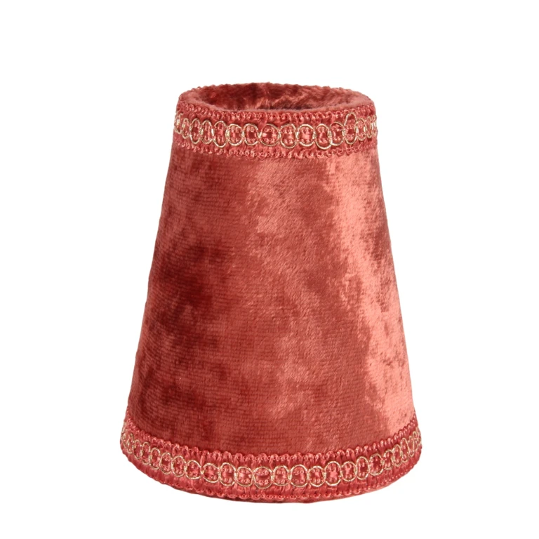 Abajur - 9 cm - vermelho - tecido