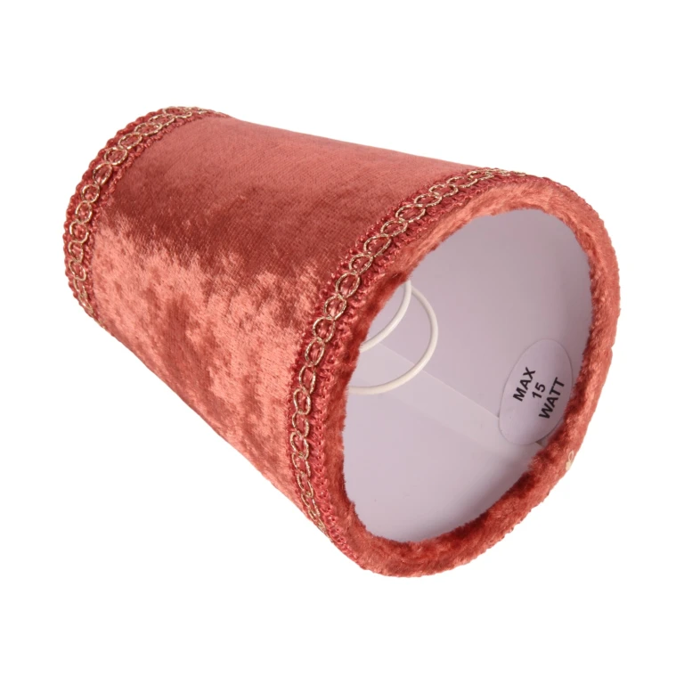 Abajur - 9 cm - vermelho - tecido