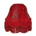 Lampenkap Victorian Dome - 26 cm - rood - stof