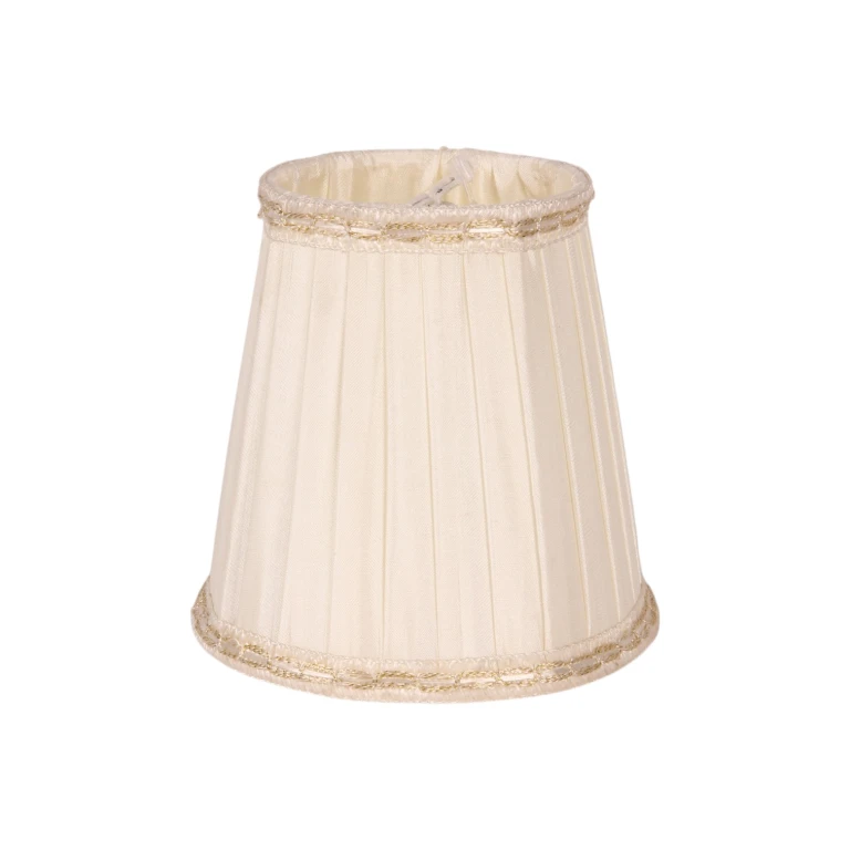 Abajur Victorian Clip-On - 12 cm - cor creme - tecido