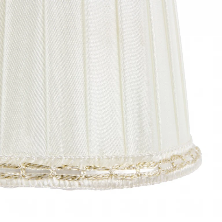 Abajur Victorian Clip-On - 12 cm - cor creme - tecido