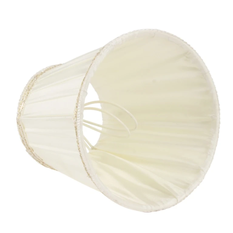 Abajur Victorian Clip-On - 12 cm - cor creme - tecido